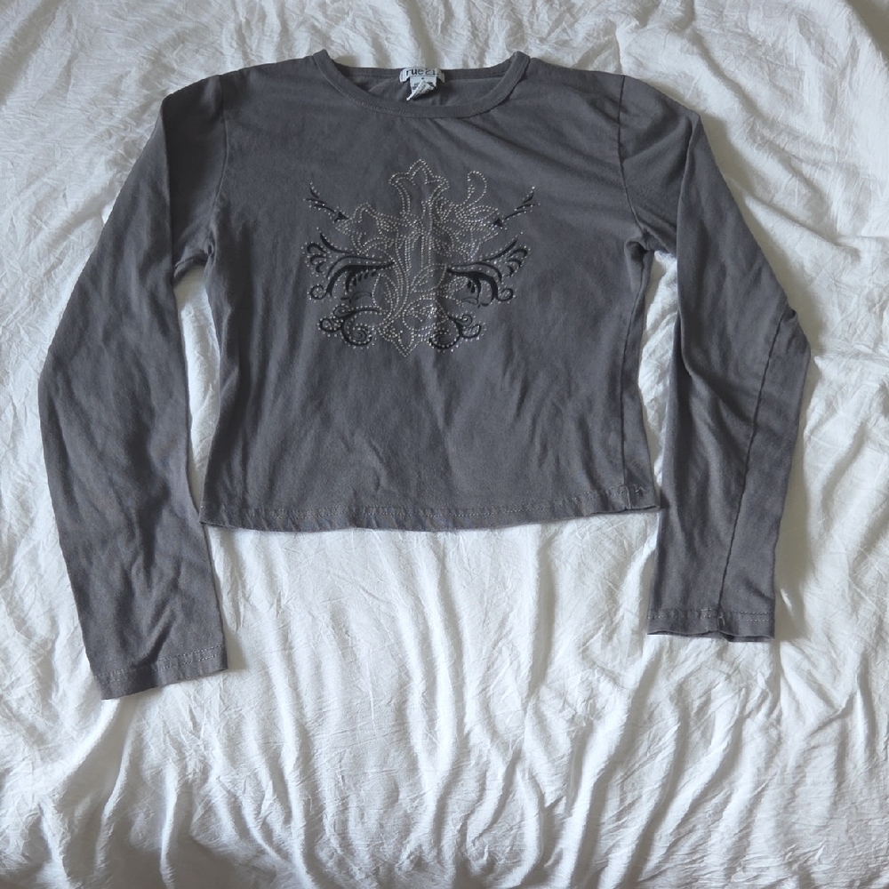 Rue21 Charcoal Gray Cotton Blend Top